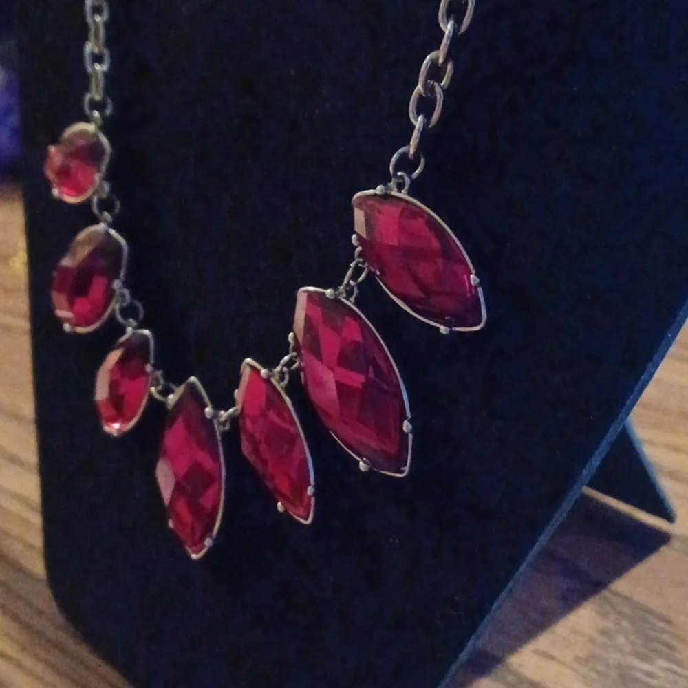 Stunning Red Jeweled Necklace